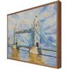 CCRETROILUMINADOS Cartello vintage illuminato con luce LED Tower Bridge Londra
