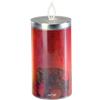Beauty Get Joy, Paracandela per lumini, Set da 3 pz. con piattino, Rosso