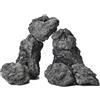 AQUATIS Rocce Naturali di Lava vulcanica Nera 4,5 kg per Acquario, Pietre per Pesci, Bonsai e Piante grasse, aquascaping e Giardino (6-8 Pezzi 10-18 cm)