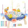 Maycoly Gioco di Pesca con Pesci Magnetici per Bambini,Set di Giocattoli Musicali da Pesca, con 45 Pesci e 8 canne, Gioco Magnetico educativo per Bambini da 3 Anni in su