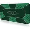 YUZPKRSI Tappetino da Poker 120 × 60cm, Texas Hold'Em Panno da Poker Portatile, Professionale Tappeto da Poker per 6 Giocatori, Layout Superiore del Poker con Borse da Trasporto (120x60cm-Verde)