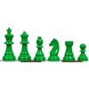 Sunrise Chess & Games Eleganti scacchi all'alba, Sunrise Chess Staunton 6 pezzi degli scacchi in plastica in verde - Un set di scacchi vivace, elegante e funzionale (altezza del re 95 mm)