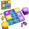 Afufu Toe Gioco da Tavolo Adatto Per La Famiglia Decorazione D'Interni Di Feste Domestiche, Tris Strategico per Adulti e Bambini 3+, Gioco da Viaggio per 2 Giocatori con Pedine XO Grandi e Mini