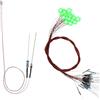 Evemodel 20 pezzi 0402 SMD LED verde pre-cablato modello diodi lampada con tubo di regolazione della tensione con cavo PTFE da 50 cm per decorazione di modellismo