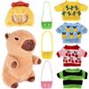 KQWVZ Capybara Peluche, 23cm Peluche Capibara, Giocattolo Peluche Capibara, PelucheCapibara con Vestiti e Accessori, Cuscino di Peluche Capibara per Bambini, CuscinoCapibara Regalo per Ragazzi