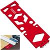 Cuidosful Binario di guida angolare per Bosch FSN fresato CNC 90° in alluminio per Bosch GST e GKF (con adattatore da utilizzare) - Durevole, facile da montare per tagli precisi (rosso)