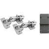 LOOTICH 110 Grado Battuta Esterna Cerniere 35mm con Ammortizzatore per Porte Soft Close Cerniera per Cucina Armadio Porta Ante Mobili Paracolpi Tipo Europeo 2 Pezzi