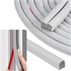 KMDZDZGS 6 m nastro sigillante per porte, finestre, porte, autoadesiva, 10 mm x 12 mm, in gomma anti-collisione, telaio della porta, guarnizione multistrato, insonorizzata, protezione dal vento (grigio)