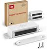 LouMaxx Chiusura Magnetica Ante Forte - Forza di Tenuta 15kg - Set di 2 in Acciaio Inox bianco - Calamita Chiusura Mobili - Chiusura Porta Magnetica - Chiusure Magnetiche Sportelli, presa salda