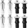 Engelblick DE 8 Pezzi Kit Fissaggio Universale per Sedile WC, Viti per Tavoletta WC con Gomma Espandibile e Acciaio Inox 304, Set di Ricambio per Cerniere Copriwater, Adatto per Fori 14-18mm