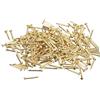 QUARKZMAN 420Pz Chiodi in Ottone 1.2x12mm(DxL) Chiodi per Quadri Muro Testa Rotonda Piccoli in Ottone Hardware per Progetti Fai da Te in Legno Scatole Decorative Casa, Tonalità Ottone