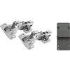 LOOTICH 110 Grado Battuta Interna Cerniere 35mm con Ammortizzatore per Porte Soft Close Cerniera per Cucina Armadio Porta Ante Mobili Paracolpi Tipo Europeo 2 Pezzi