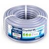 ADFLEX Tubo in PVC trasparente Crystal Retex ML 6x12 50 m Rinforzato, Ultra Resistenza, Qualità Alimentare, passaggio aria, aria compressa, passaggio liquidi, acqua potabile, irrigazione