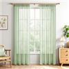 MRTREES Tende per Interni Voile Verde Salvia Tenda Camera da Letto 2 Pezzi per Binario con Fascia Arricciatenda 140cm Larghezza x 225cm Altezza, Tende Salotto Moderne Trasparenti ed Eleganti