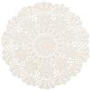 fanquare Tovaglietta Rotondo in Cotone all'Uncinetto Pizzo Set da 2,40cm Tovaglietta da Tavola Lavabile Beige Vintage Boho per Decorazione Tavola Cucina e Matrimoni