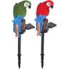 OSALADI 2 pezzi pappagallo lampada solare da giardino a forma di uccello, luci da giardino, luci a LED, luci da giardino, lampada decorativa per terrazza, villa, prato, marciapiedi, alberi