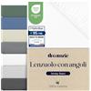 Dreamzie Lenzuolo Singolo Con Angoli Cotone 70x200 cm, 100% Cotone Jersey Elasticizzato - Bianco - Oeko-Tex Certificato e Ipoallergenico