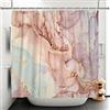 Bovlleetd Marmo Tenda da Doccia 180x180cm Rosa Viola Ombre Tendaggio Moderno Astratto Acquerello Moderna Decorazione, Impermeabile Lavabile in Poliestere Tende da Bagno con 12 Ganci per Vasca da Bagno