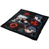 Elbenwald Anime, coperta in soffice formato XXL, 180 x 200 cm, con Naruto, One Piece e Spy x Family, morbida con grande comfort (extra grande, Naruto Shippuden)