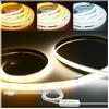 iNextStation 2M Striscia LED Bianca CCT, 5V USB Strisce LED COB Dimmerabile Da Bianco Caldo a Bianco Freddo 2700K-6500K, CRI90+, Adesive Tagliabili Luci Luminosa per Cucina Camera Scrivania Decorare