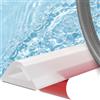 Gykutix Barriera Doccia Ferma Acqua 2M - Autoadesiva Guarnizione Doccia Sottoporta, Guarnizione Impermeabile Antimuffa per Bagno, Gomma Guarnizioni Box Doccia per Angoli Lavabo Vasca, Transparent