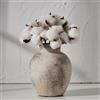SIDUCAL Vaso da fiori decorativo in ceramica | 15,2 cm in ceramica rustica | Boho | Vaso in terracotta bianca per decorazione domestica, tavolo, soggiorno, bagno, mensola, decorazione per caminetto