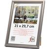3-B Cornice portafoto Mori - grigio acciaio - 21 x 29,7 cm (A4) - Cornice in legno, cornice per documenti con vetro acrilico