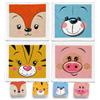 MIJOMA Set di 4 Panni Magici, Asciugamano per Bambini, Pensierino Tombola, 100% Cotone, Si Sviluppa in Acqua Calda (Amici degli Animali)