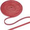 GORGECRAFT Cordoncino Piatto In Pelle Marrone Rosso 6 mm Cordino In Pelle Cordoncino Pieno Fiore Strisce In Pelle di Vacchetta In Pizzo per La Creazione di Gioielli Progetti Fai Da 5.5 metri