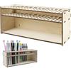 KiKiHong Porta pennello in legno, 67 fori, organizer per pennelli da pittura e trucco