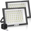 Hondony 2 pezzi Proiettore LED Esterno 150W IP66 6500K Bianco Freddo Spot Esterno Potente Per Magazzino Giardino Garage Terrazza Parcheggio