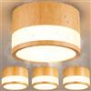 ZIZZLER 4 Faretti Led Legno da Soffitto IP44 Faretto per Cucina Interni Corridoio, 12W 1100LM, Plafoniera Rotondi Soffitto Soggiorno, Luce Calda, Bathroom Spot Lights Ceiling, 10cm