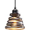 PETITES ECREVISSES Lampadario a Sospensione Industriale Retrò Lampada da Soffitto con Paralume in Metallo Forma a Molla Plafoniera E27 con Corda Regolabile per Cucina Salotto Camera da Letto
