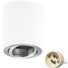KYOTECH Faretto da soffitto a LED Orientabili Plafoniera a LED a plafone piatto 230V Faretto a LED a plafone rotondo incl. prese GU10 Plafoniera per moduli GU10 e LED