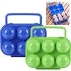 Esforzarse 2 Pezzi Cartone per uova Portatile, 6 Cartoni Griglie Portauova Custodia Plastica da Viaggio Uova per Uso Domestico Organizzatore Scatola di Uova Contenitore Portatile Supporto per Uova,(Verde,Blu)