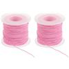 PATIKIL Elastico Per Bracciali 164 Piedi/50 Metri Lunghezza 1.2 Mm Diametro 2 Rotoli Resistente Cordone Elastico Per Creazione Gioielli Collane Bigiotteria Fai Da Te Rosa