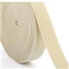 SHTGOI Elastici piatti, 28 m, colorati, elastici per cucire, nastro elastico crittografato, per fai da te, per la produzione di scarpe, 2,3 cm, beige