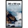 Photoframe4you - Cornice 30x50 cm - Nero - Vetro acrilico anti-rottura - Cornice da parete in MDF minimalista per poster, puzzle, certificati e altro - Arredamento moderno - Arco