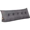 WINARA Semplice cuscino da lettura a triangolo, grande cuscino per schienale per letto, divano, tatami, cuscino per letto da giorno con zeppa, cuscino con rivestimento rimovibile (Grigio, 80x50x20)