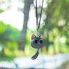 Pwsap Ornamenti Specchietti Retrovisori Auto,Gatto Gattino Ciondolo per Specchietto Retrovisore Carino Auto Car Hanging Ornament Appeso Ornamento Accessori Ornamenti per Auto e Casa Auto Decorazione,Grigio