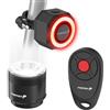 Fosmon - Allarme e Luci Anteriori/Posteriori per Bicicletta e Monopattino con Telecomando Allarme antifurto da 110 dB - Luci anteriori e posteriori per bici elettriche, moto e monopattini elettrici