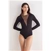 Intimissimi Body Manica Lunga In Fresh Bamboo Modern Attitude Nero