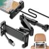 Retoo Supporto per tablet auto, poggiatesta a 360°, regolabile, per bambini, compatibile con dispositivi da 140 a 250 mm, custodia e accessori per cellulari e tablet