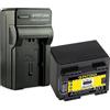 PATONA 3in1 Caricabatteria + BP-727 2400mAh per Canon Legria | Per HF M52 M56 M506, R38 R46 R57 R306 R406 R506 R606 R706 e Vixia HF M500 R300 R400 R500 - set da viaggio