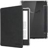 CoBak Custodia per e-Reader da 6, retro trasparente, leggera con funzione sonno/veglia automatico. Non compatibile con Kobo (scocca posteriore trasparente, Nero)