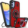 Tuvror Cover per Samsung Galaxy A15 5G /4G con Supporto. [Anello rotante a 360° e Supporto]. Cover protettiva antiurto per Samsung A15, Rosso