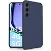 N NEWTOP Cover Compatibile per Samsung Galaxy A15 4G - 5G, Custodia TPU SOFT Gel Silicone Ultra Sottile Flessibile Case Posteriore Protezione Fotocamera Anti Urto Guscio Scocca Colorato Thin (Blu)