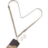 AHABIPERS Cordino per Cellulare per iPhone/Samsung, Tracolla per Borsa Donna Pelle Regolabile Rimovibile Ricambio per Borse e Borsette - Beige