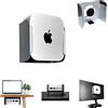 Growalleter Supporto per Mac Mini M4 da parete, sotto la scrivania, installazione per monitor, staffa in metallo dissipante calore con protezione in silicone