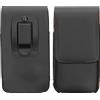 kwmobile Custodia Marsupio con Clip per Cintura - Astuccio Smartphone 15,2 x 8 cm - Borsa Pelle Sintetica Con Gancio Cinta - Similpelle nero